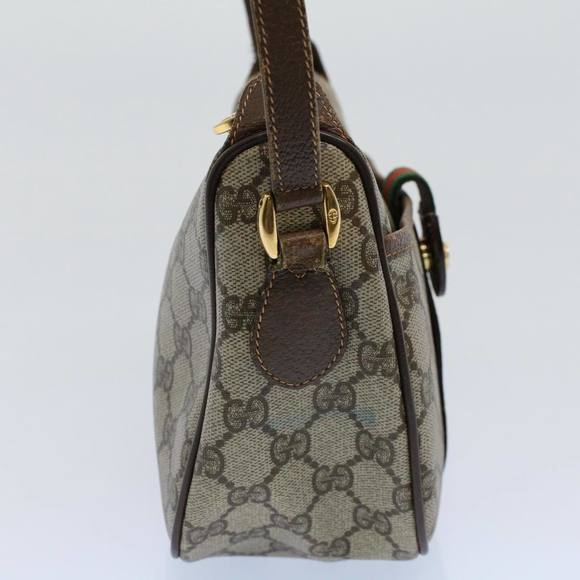 GUCCI GG Canvas Web Sherry Line Shoulder Bag Beige Red 89 02 032 Auth yk8711 - Picture 3 of 16